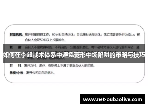 如何在李毅战术体系中避免菱形中场陷阱的策略与技巧